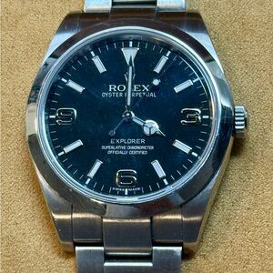 Rolex Explorer Mark I, 214270 Silver Oyster Bracelet with Silver Bezel, 39mm